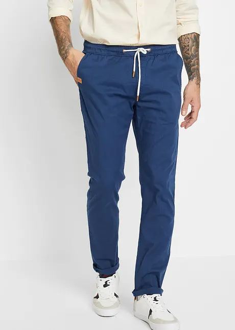 Strečové kalhoty bez zapínání Slim Fit Straight, bonprix