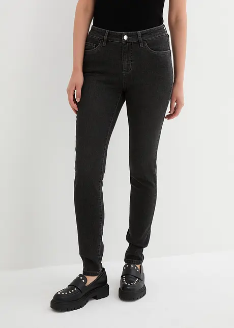 Stahovací džíny Skinny Mid Waist, bonprix