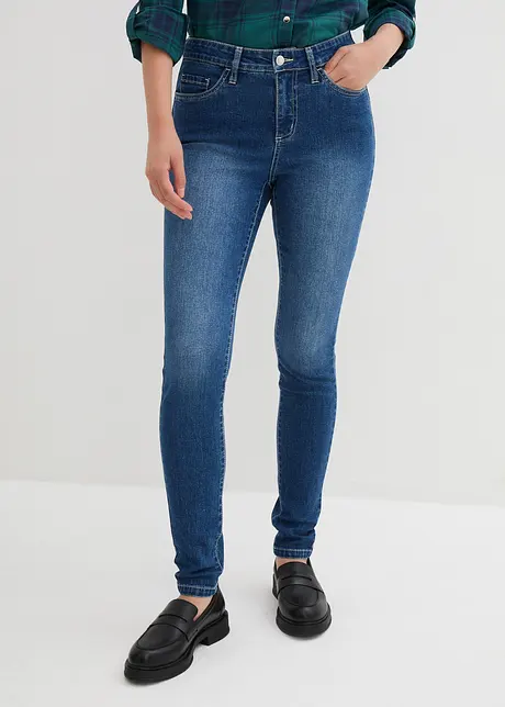 Stahovací džíny Skinny Mid Waist, bonprix