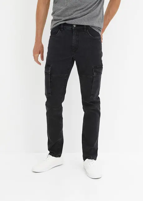 Strečové cargo džíny Slim Fit Straight, bonprix