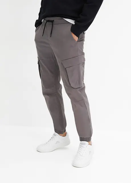 Cargo kalhoty bez zapínání Regular Fit, Straight, bonprix