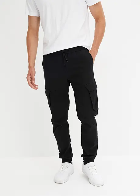 Cargo kalhoty bez zapínání Regular Fit, Straight, bonprix