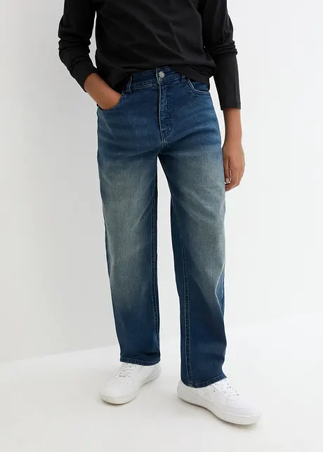 Džíny s podílem streče, Straight, Loose Fit, bonprix
