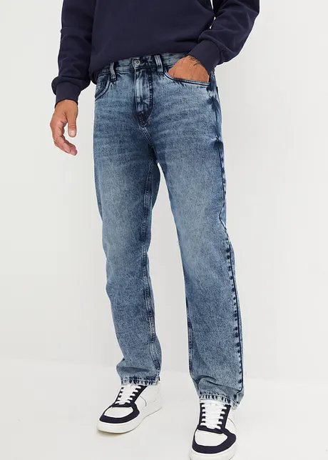 Džíny Classic Fit Straight se sepráním Acid Wash, bonprix