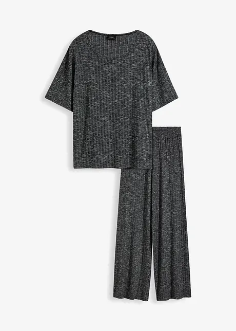 Domácí oděv z žebrového materiálu, oversized, bonprix
