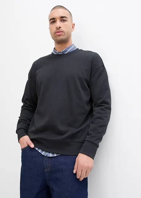 Mikina z čisté organické bavlny, střih Loose Fit, bonprix