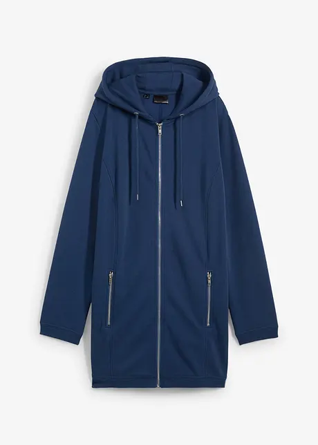 Dlouhá mikina s kapsami na zip, bonprix
