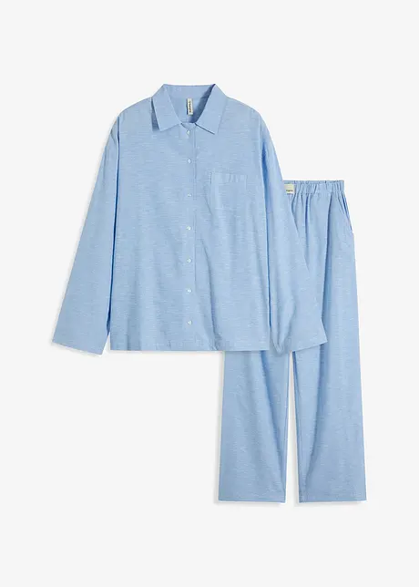 Tkané oversize pyžamo s knoflíkovou lištou, bonprix