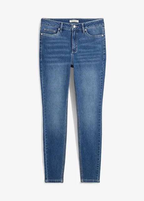 Skinny džíny se středně vysokým pasem, zkrácené, bonprix