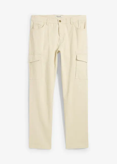 Strečové kalhoty Slim Fit s cargo kapsami, Straight, bonprix