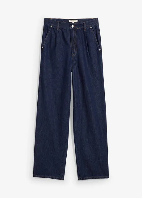Džíny Straight, High Waist, nízký podíl streče, bonprix