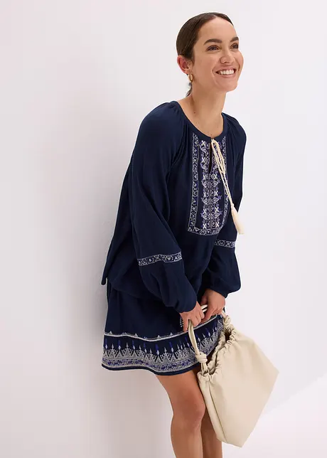 Oversize halenka s výšivkou, bonprix