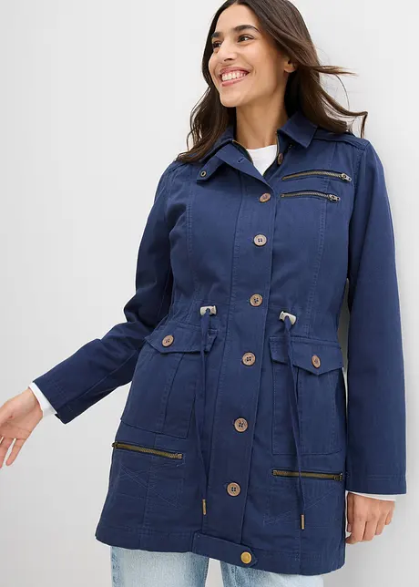 Bavlněná parka ve stylu Utility, polodlouhá, bonprix