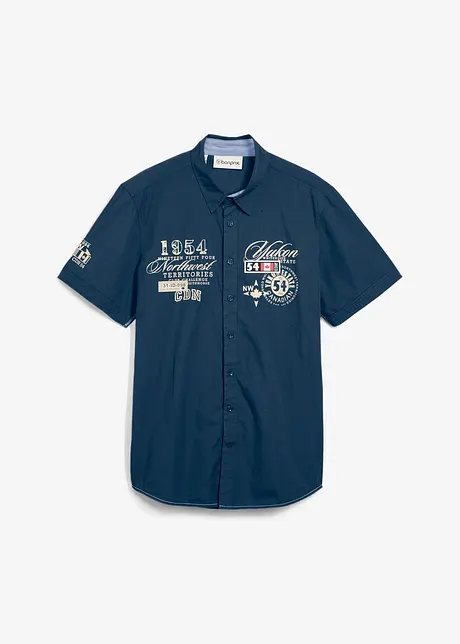 Košile s potiskem, krátký rukáv, Slim Fit, bonprix
