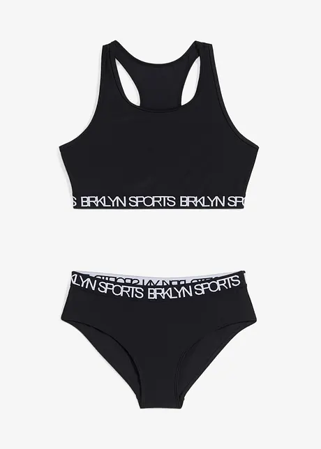 Sportovní bikiny s boxerským zadním dílem (2dílná souprava), bonprix