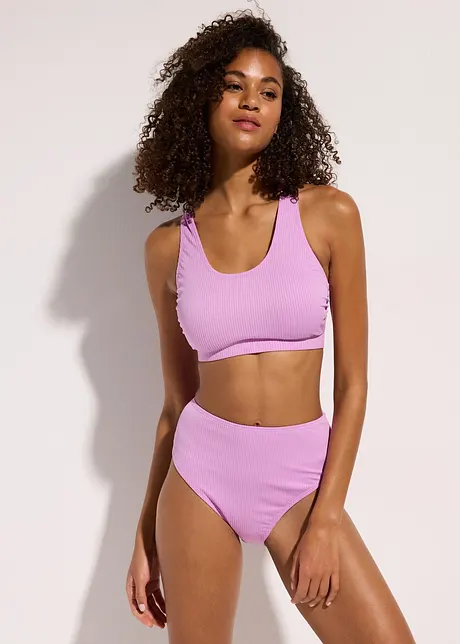 Žebrované bikiny s podprsenkovým topem (2dílná souprava), bonprix