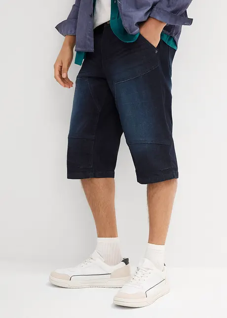 Dlouhé strečové džínové bermudy, Regular Fit, bonprix