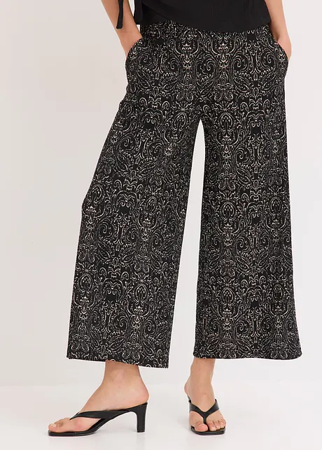 Culotte kalhoty z žerzejového krepu, bonprix