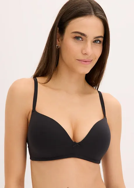 Push-up podprsenka bez kostic, s obsahem bavlny (2 ks v balení), bonprix