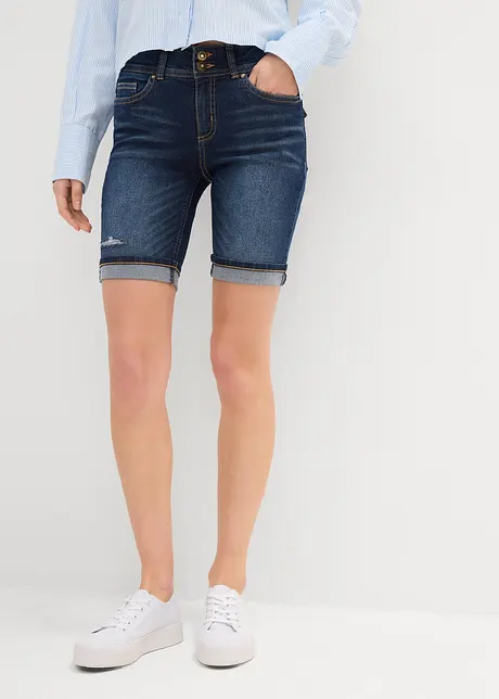 Džínové bermudy Mid Waist, bonprix