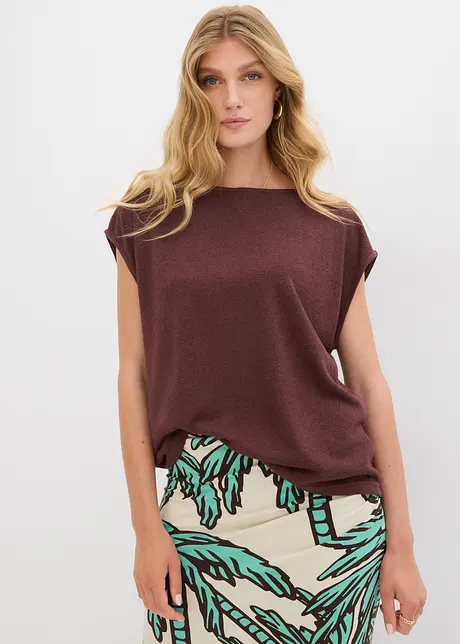Oversize triko s pleteným vzhledem, bonprix