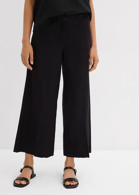 Culotte kalhoty s elastickým pasem, z viskózové směsi, bonprix