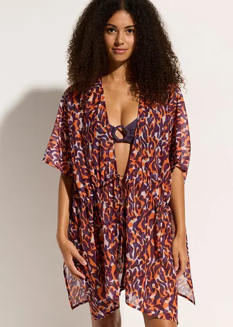 Plážové kimono s vázačkou, bonprix