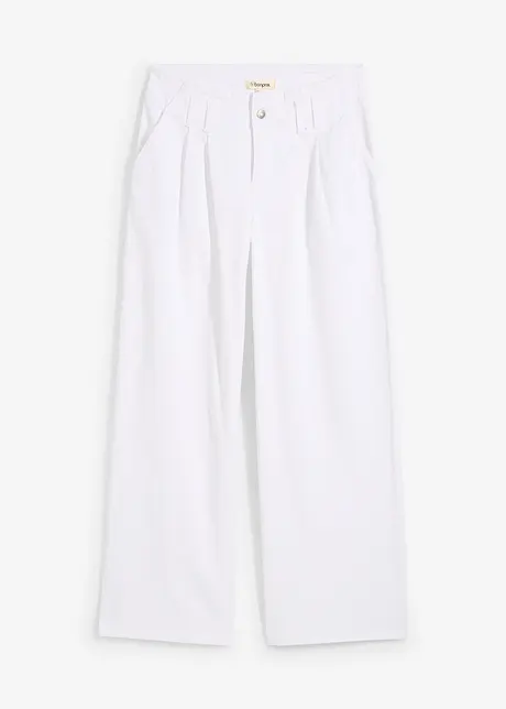 Džíny Wide Leg, Low Waist, nízký podíl streče, bonprix