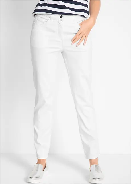 Strečové džíny s rovnými nohavicemi, Mid Waist, bonprix