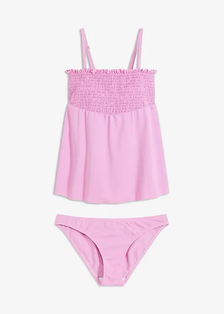 Žabičkované bandeau tankiny (2dílná souprava), bonprix