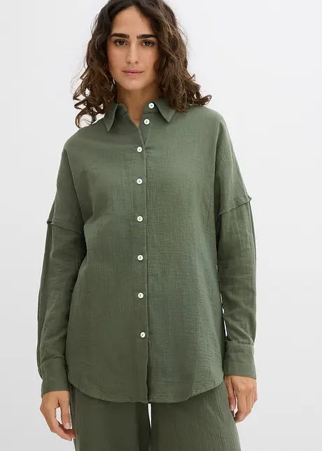 Oversized košile ze vzdušného mušelínu, bonprix