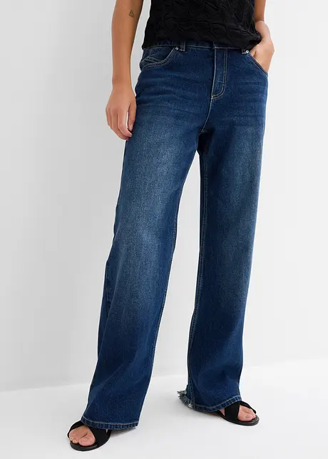 Džíny Straight, Mid Waist, bonprix
