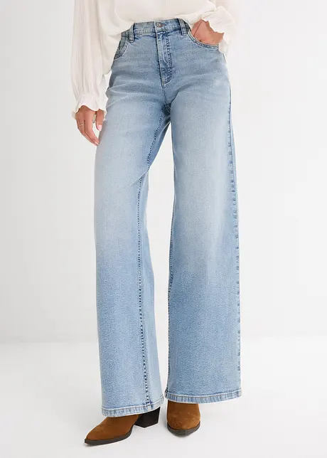 Džíny Wide Leg, High Waist, bonprix