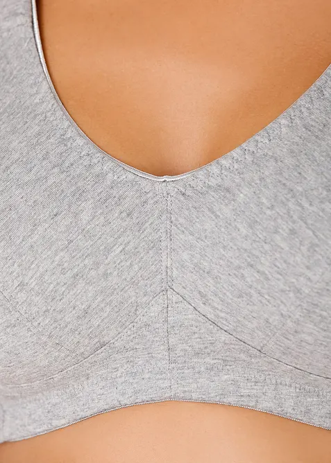 Podprsenka bez kostic (2 ks), s organickou bavlnou, bonprix