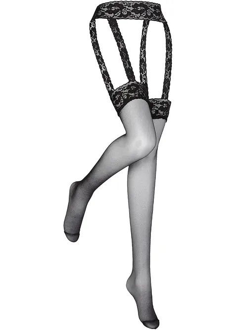 Podvazkové punčochy s pásem 20 DEN, bonprix