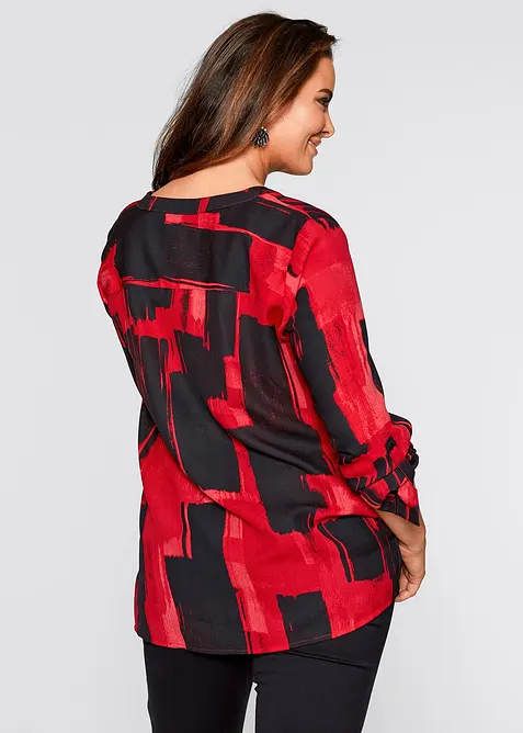 Dlouhá šifonová halenka s potiskem, bonprix