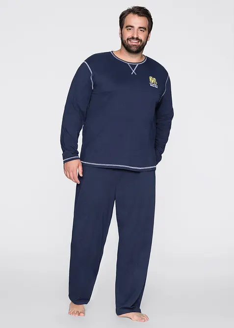 Pyžamo s dlouhým rukávem, z čisté bavlny., bonprix