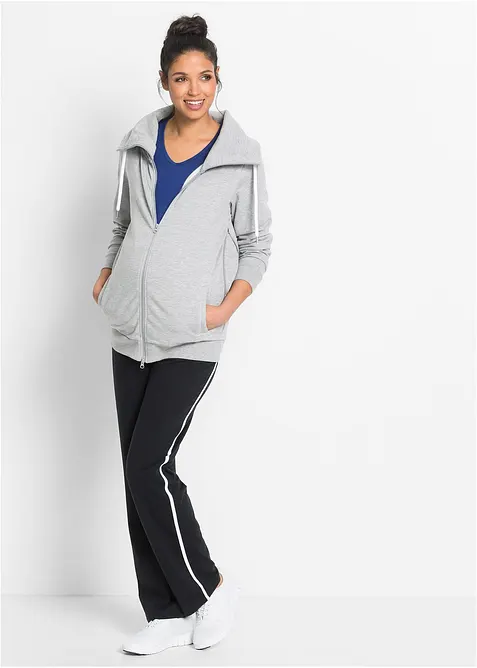 Těhotenské teplákové kalhoty s organickou bavlnou, Straight Leg, bonprix