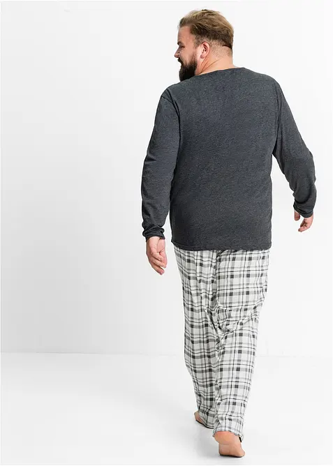 Pyžamo s dlouhým rukávem a organickou bavlnou, bonprix