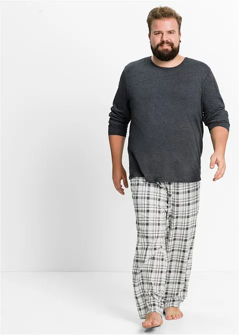 Pyžamo s dlouhým rukávem a organickou bavlnou, bonprix