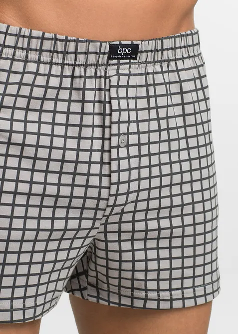 Volné žerzejové boxerky z bavlny (3 ks v balení), bonprix