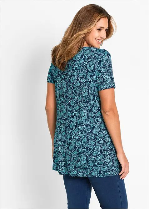 Úpletová tunika s krátkým rukávem, bonprix