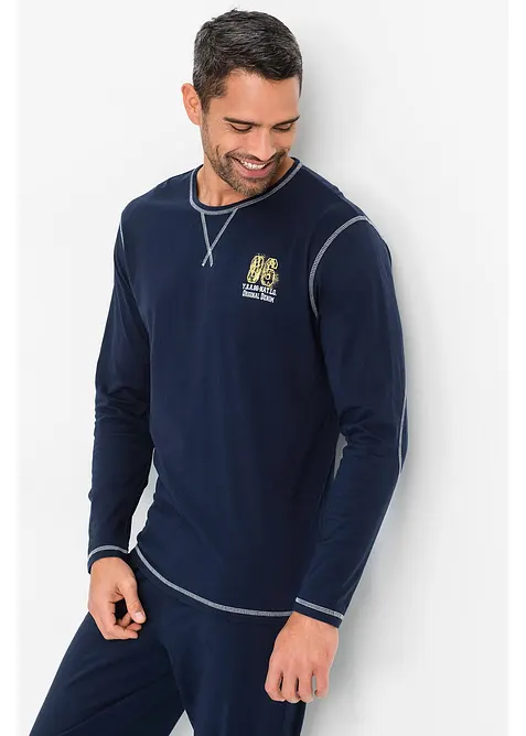 Pyžamo s dlouhým rukávem, z čisté bavlny., bonprix