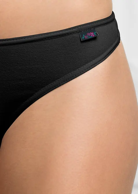 Kalhotky tanga s organickou bavlnou (6 ks v balen&iacute;), bonprix