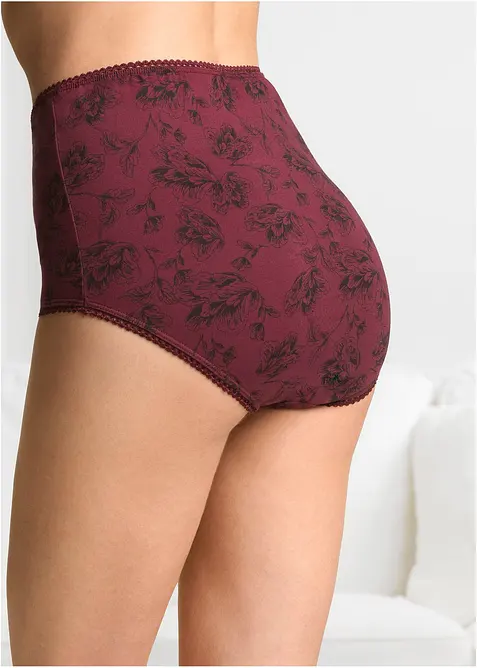 Vysoké kalhotky s organickou bavlnou (4 ks v balení), bonprix