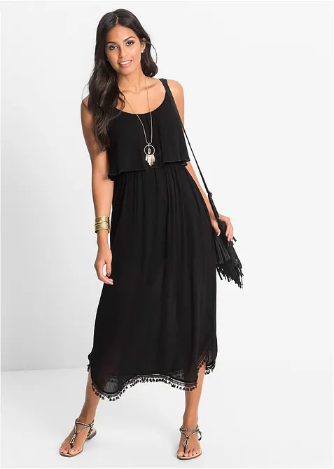 Maxi šaty ze strukturované viskózy, bonprix