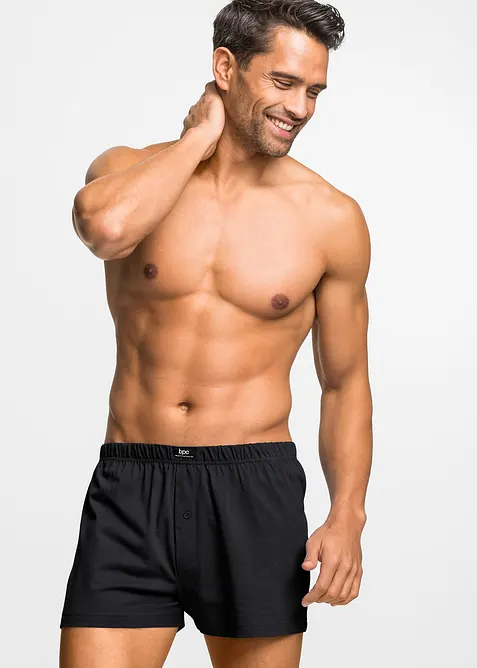 Volné žerzejové boxerky z bavlny (3 ks v balení), bonprix