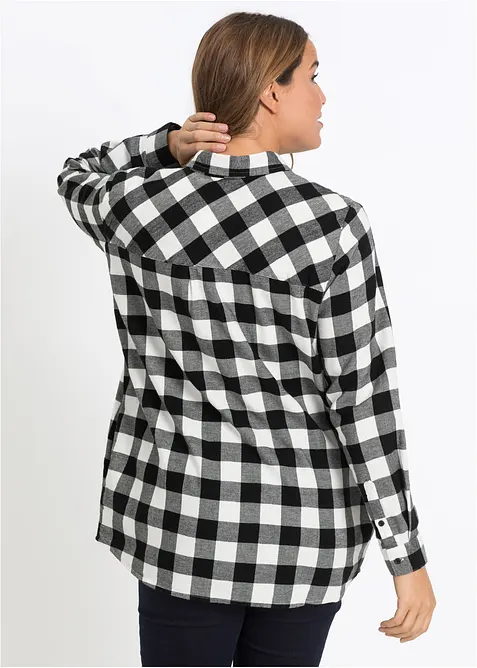 Flanelov&aacute; dlouh&aacute; halenka, bonprix