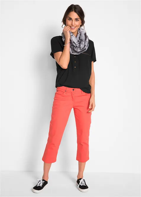 Halenka s kr&aacute;tk&yacute;m ruk&aacute;vem, ze spl&yacute;vav&eacute; visk&oacute;zy, bonprix