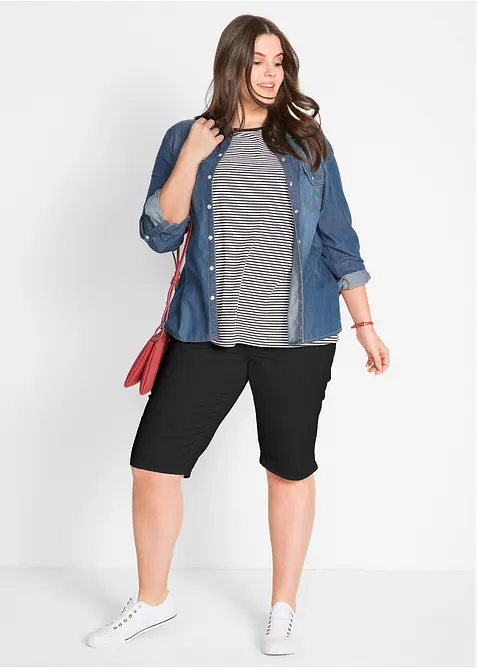 Strečov&eacute; bermudy (2 ks v balen&iacute;), bonprix